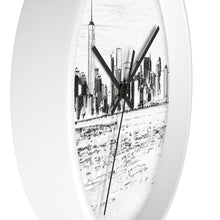 Load image into Gallery viewer, NYC Skyline Wall Clock - White